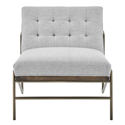 Arrlo Biscuit Tufted Armless Slipper Chair