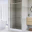 Porte de douche pivotante en aluminium avec système de fermeture magnétique 32-36 "x H 72" avec finition magnétique-118307289