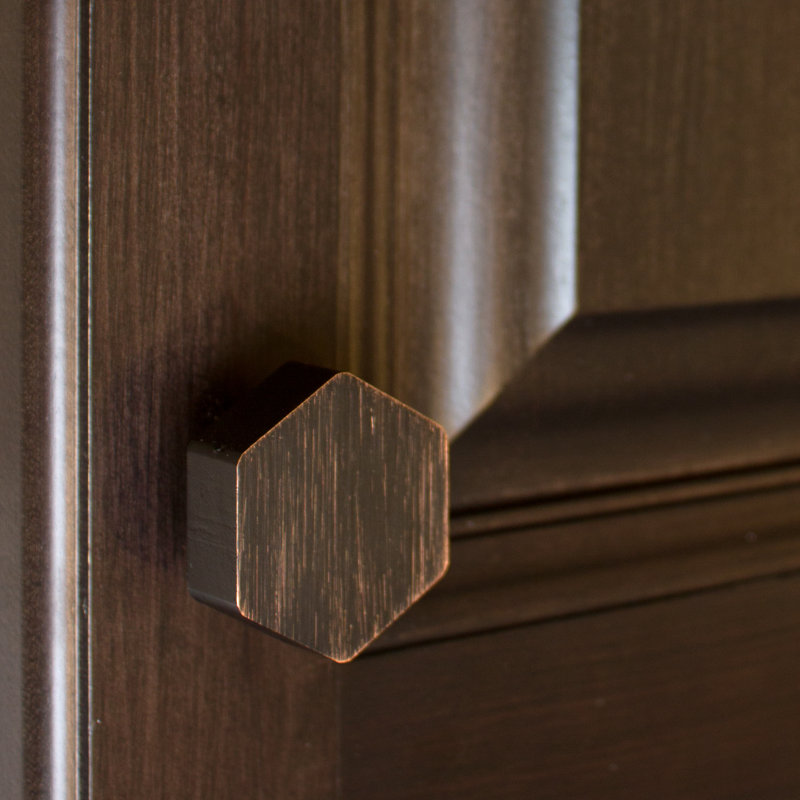 1 1/2" Length Geometric Knob Multipack, Oil Rubbed Bronze