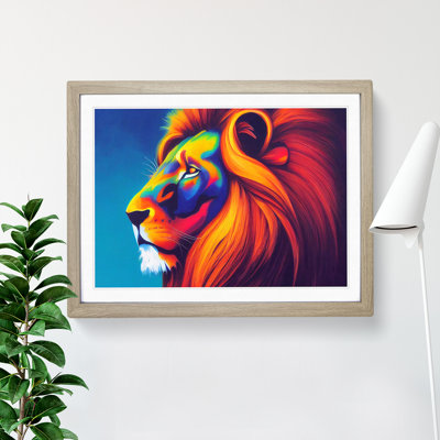 Compelling Lion - Framed Print