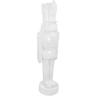 Fraser Hill Farm 4-Ft Nutcracker Soldier in Glossy White