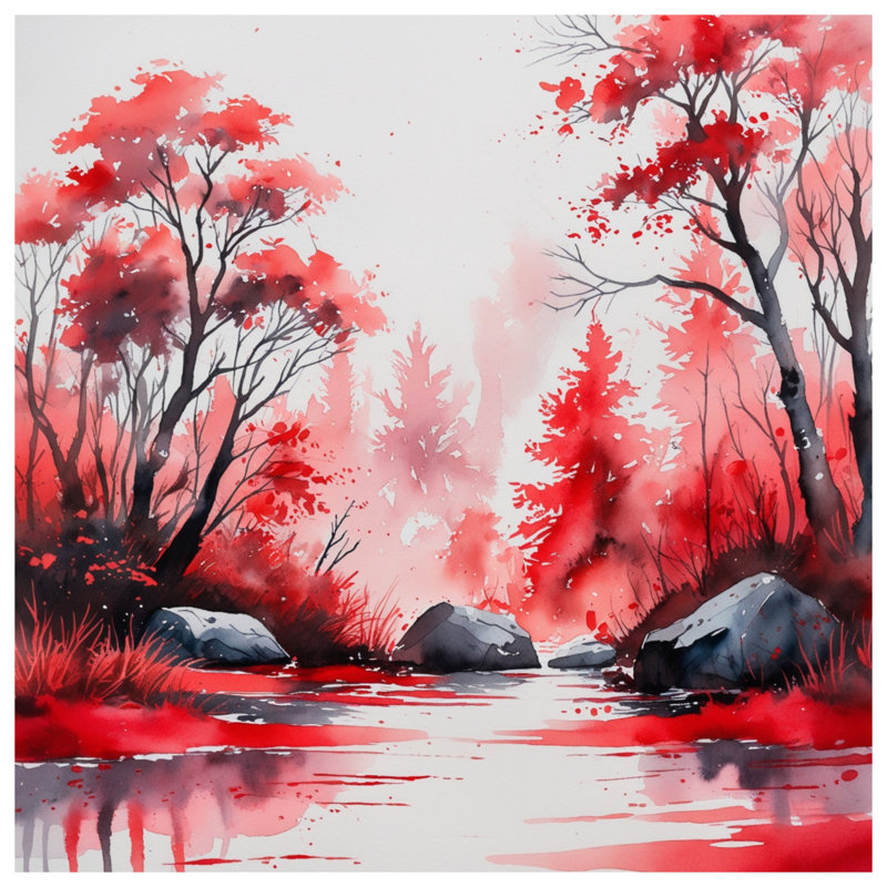 Rideaux de douche Red Autumn, L 70 po x H 84 po