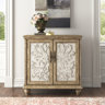 Liza 2-Door Carved Wood Storage Cabinet