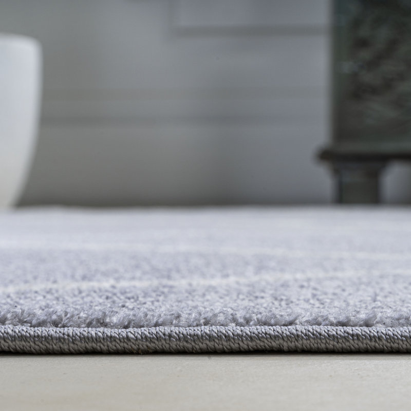 Tapis gris clair / blanc Mandrel, Tapis de couloir 2 pi x 8 pi