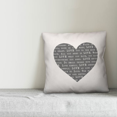 Love Definition Heart Throw Pillow