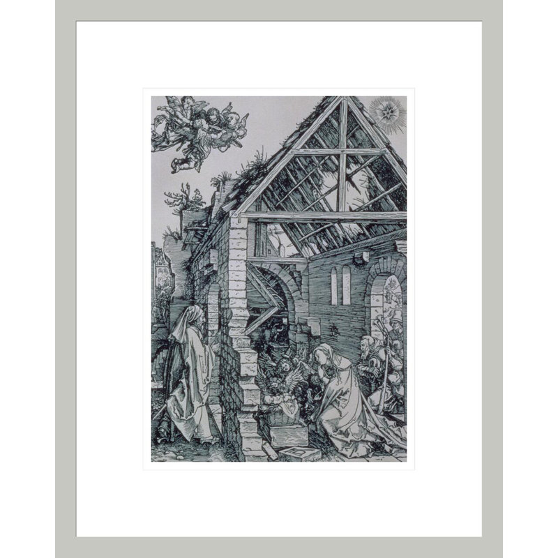 «The Adoration of the Shepherds» par Albrecht Dürer, impression giclée sur cadre, H 16,75 po x l 13,44 po