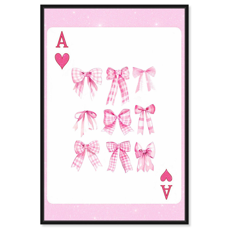 «Bow Card», impressions sur toile par , Cadre flottant noir, H 16 po x l 11 po