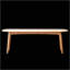 Banc de table en bois de chêne naturel pour salle à manger-2084719644