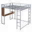 Lit mezzanine double en métal avec 2 tablettes et un bureau-1209144398-1209144396