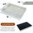 Serving Tray 15.7" X11.8", Lacquer Mother Of Pearl Inlay Mosaic Tray, Rectangle Wooden Marble Tray With Handles Trays For Tea, Breakfast In Bed, Table