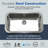 Houzer 32 inch Stainless Steel Undermount Single Bowl Kitchen Sink - STL-3600-1