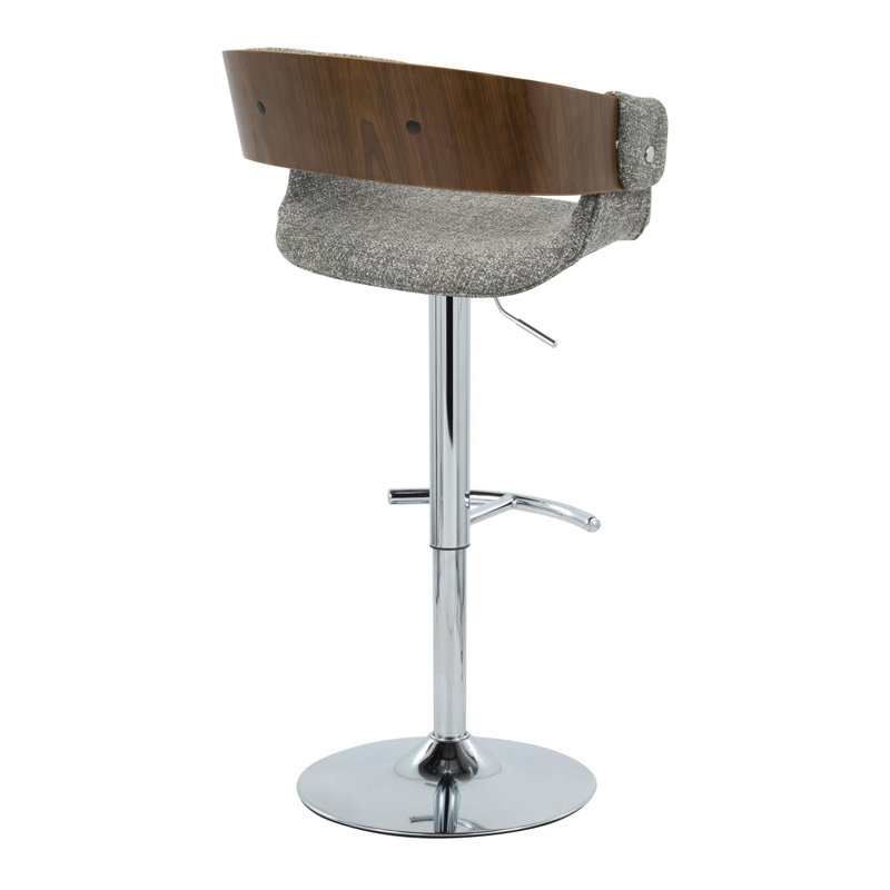 Ensemble de 2 tabourets de bar ajustables Elisa, Gris, Gris