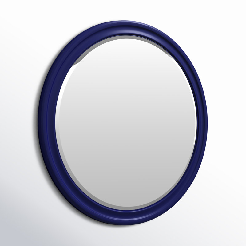 Miroir biseauté moderne et contemporain Talvi, Bleu marine