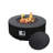 36" Outdoor Round Fire Pit Table 50000 BTU With Propane Tank Cover and Steel lid,Black-389741339