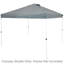 Housse de remplacement pour toile d'ombrage 12 pi x 12 pi SunnyDaze Decor - Gris-87377272-87377912