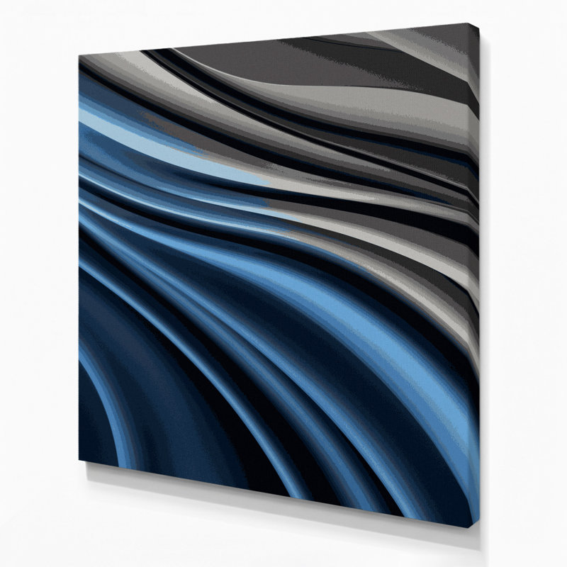 Gradient Abstract 97, art mural sur toile grise, H 16 po x l 16 po