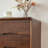 Black Walnut Storage Entry Cabinet Solid Wood Accent Chest
