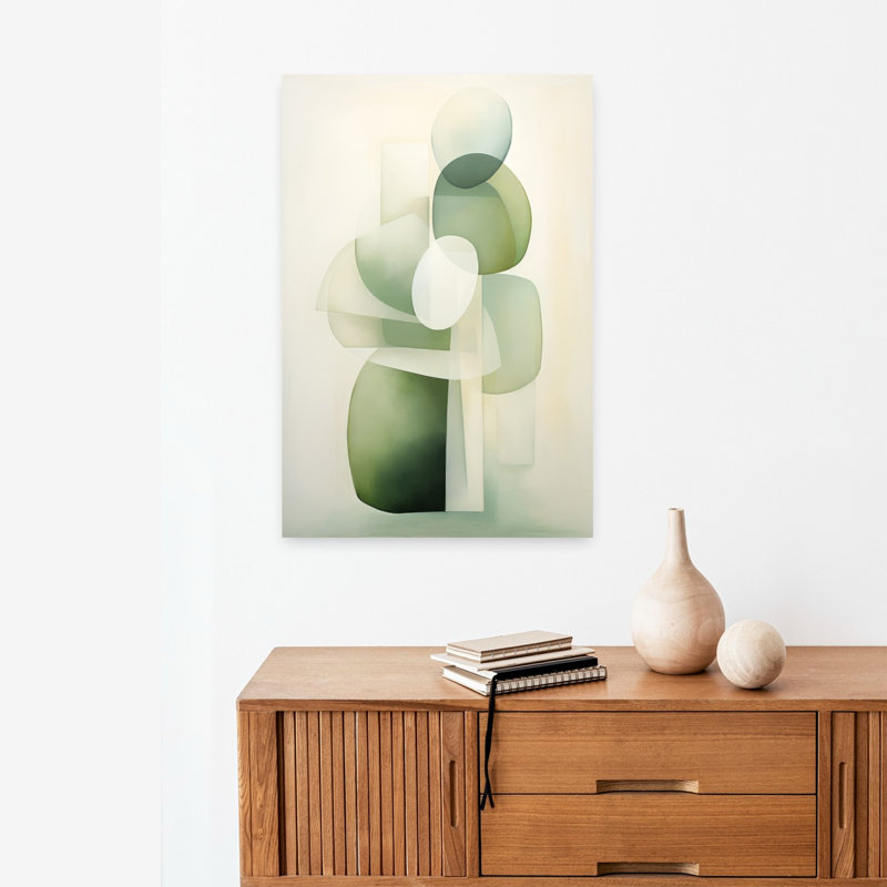 Art contemporain abstrait géométrique, H 24 po x l 16 po