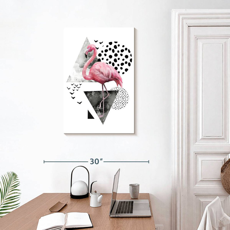 Brampt Modern Flamingo, 30" H x 20" W