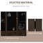Panneau d'intimité haut 67 po brun noyer, 4 avec tableau noir pour cloison de chambre à coucher, bureau de 5,5 pi