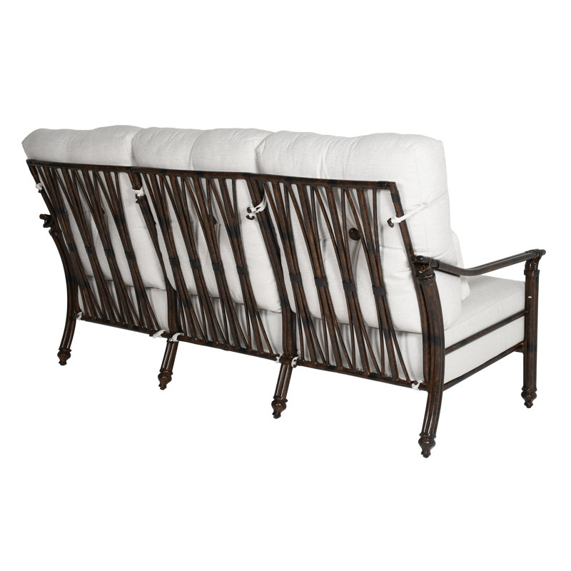 Coco Cushioned Sofa w/Three Accent Pillows