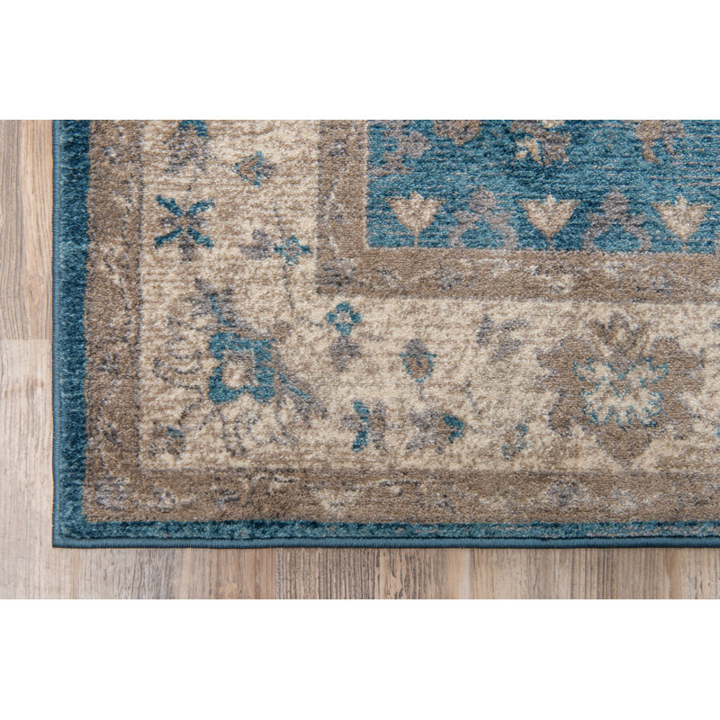 Tapis bleu Patino, Rectangle 4 pi 1 po x 6 pi 1 po