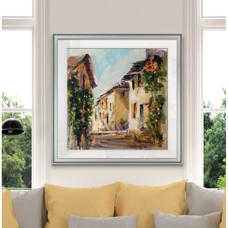 « france iv », peinture, H 28 po x l 28 po x P 1,5 po, Encadrement argenté