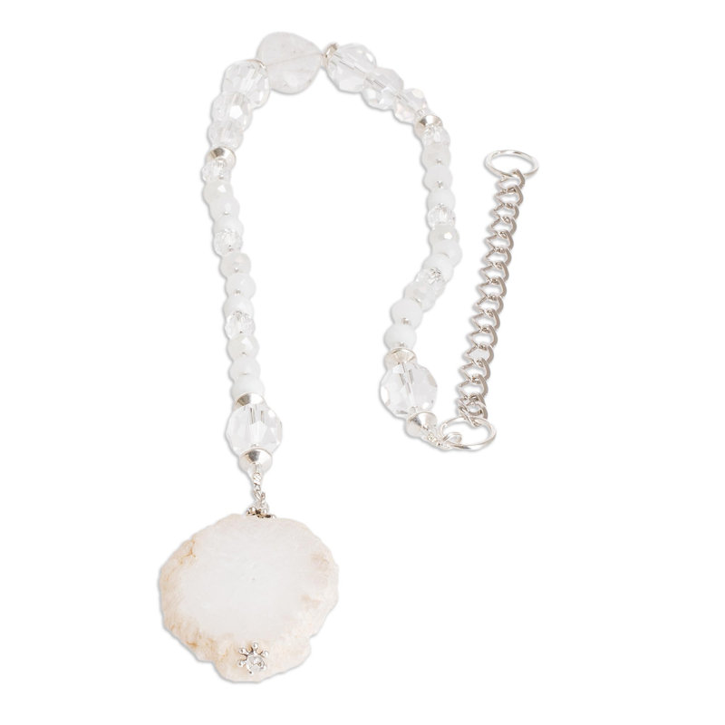 Bungalow rose fait à la main Bungalow Quartz et cristal Suncatcher