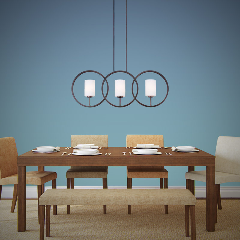 Buffum 3 - Light Antique Bronze Kitchen Island Pendant