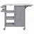 Foldable Outdoor Kitchen Island With Lockable Wheels, Storage Cabinet, And Towel Rack For Patio And Outdoor Use-973735629