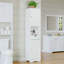 Armoire de salle de bain peu encombrante avec tablettes réglables et rangement