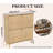 Shoe Storage Cabinet For Entryway With Flip Drawers, Narrow Wood Shoe Cabinet With Fluted Panel
