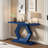 Modern Console Table With Striking Hexagon Legs, Premium Fir Veneer Finish, Durable Mdf Construction, Functional Storage, Easy Assembly - Ideal Entryway Accent Table For Hallway-876670737