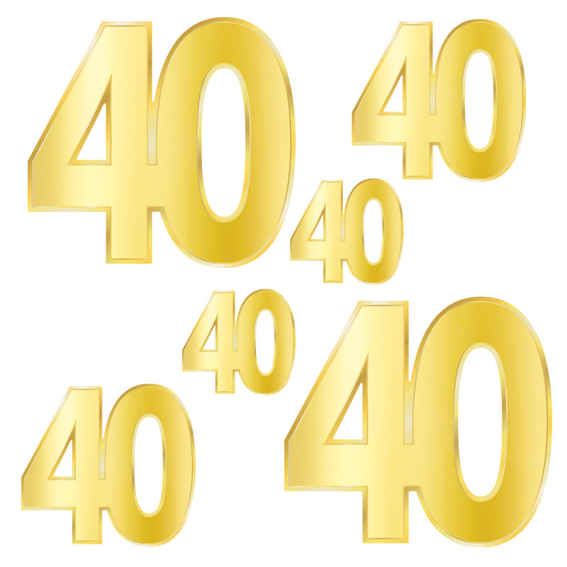 Découpes pour anniversaire 40 "Foil"
