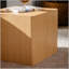 Ensemble de 2 tables basses cubiques en bois naturel