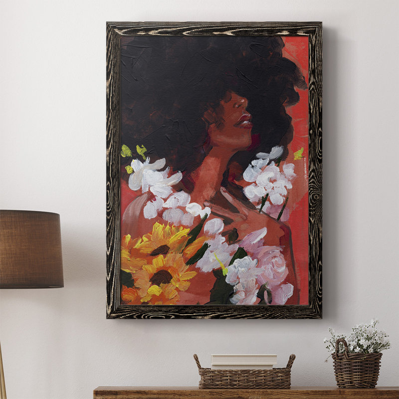 «Through The Flowers II», reproduction sur toile, H 37,5 po x l 27,5 po x P 1 po, Noir