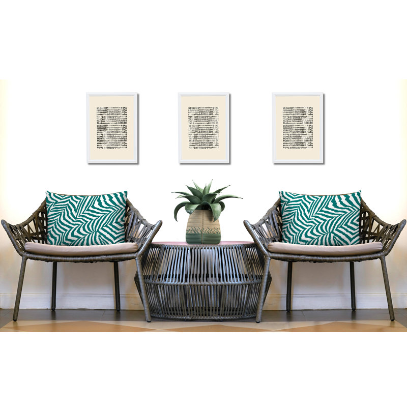Coussin intérieur / extérieur à imprimé zébré Lola, 25x18, Teal