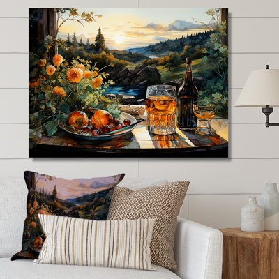 Repas de pique-nique, charme sur toile