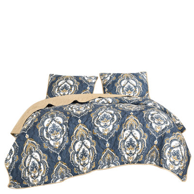 Nya 3 Piece Reversible Bedspread Set