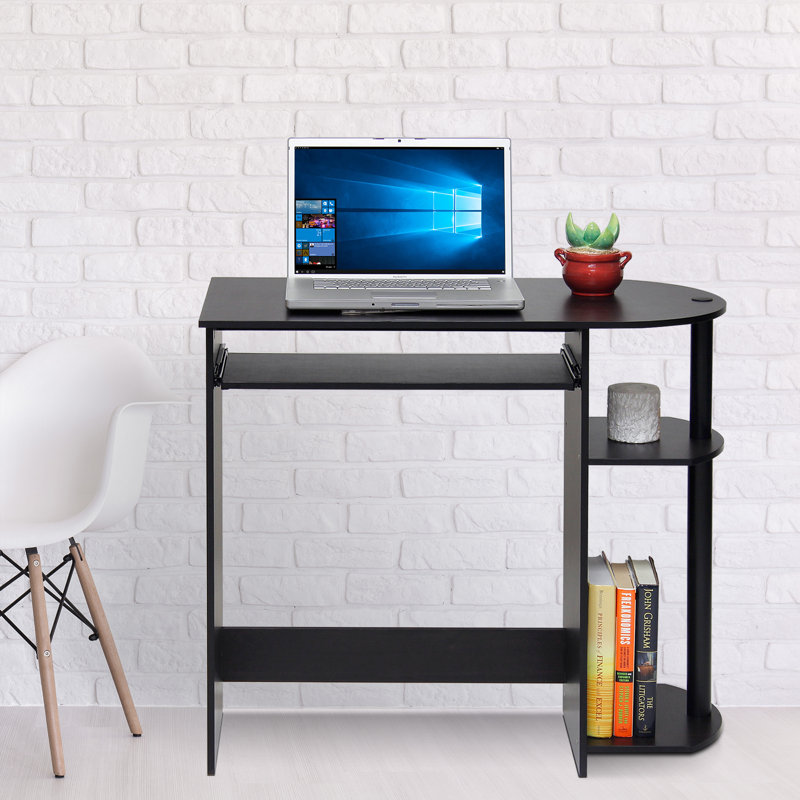 Simplistic Easy Assembly Computer Desk, Espresso