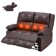 53.1'' Faux Leather Reclining Loveseat with Massage&Heat Function
