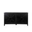 Armoire avec 4 portes et 4 tablettes ouvertes - Armoire de rangement autoportante (noir / brun)-121413037