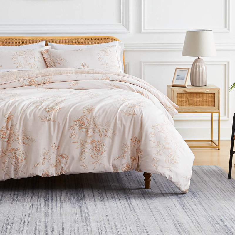 Harmony Collection Reversable oversized microfiber Comforter Set by Southshore Fine Linens, Taupe, Queen Comforter + 2 Shams