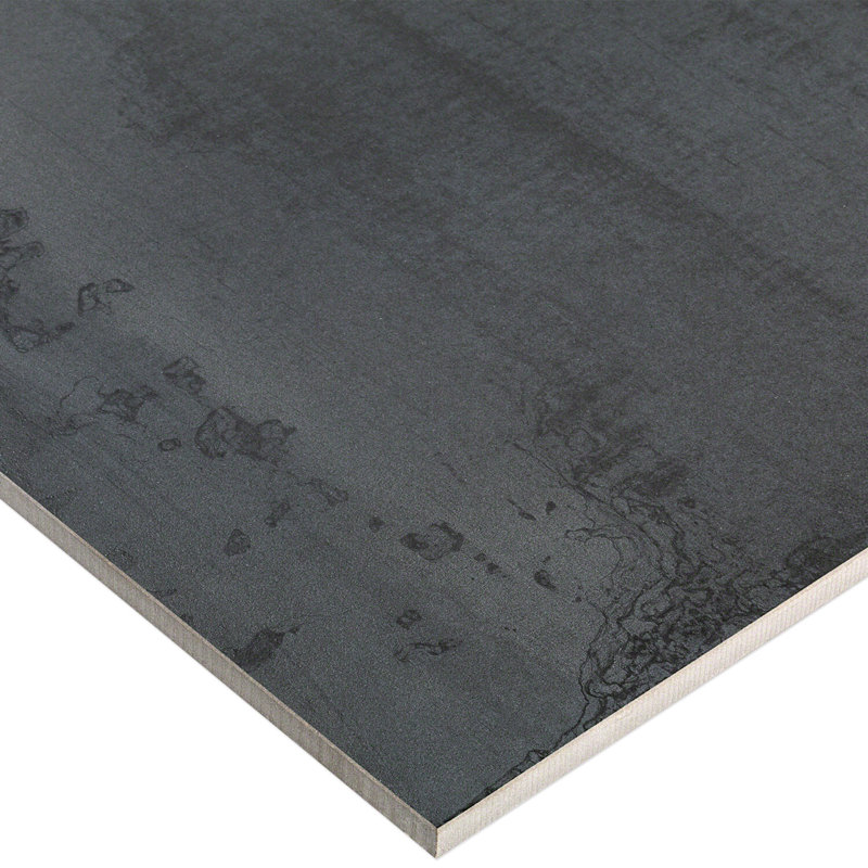 Alloy 24" x 48" Porcelain Metallic look Wall & Floor Tile ( 15.49 sq. ft. / box), Dark Gray