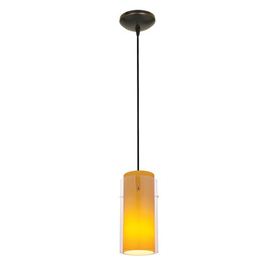 Luminaire suspendu cylindrique à 1 lumière Clarksburg