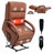 Power Leatheraire Lift Recliner Chair Dual Motor Infinite Position With Solid Wood Armrests, Heat Massage And Heavy Duty Motion Mechanism-1746533083