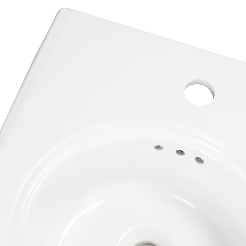 16.5-inch Fireclay Wallmount Console Bath Sink