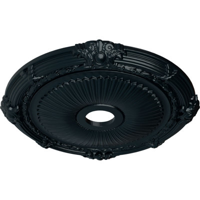 Endurathane Heaton Ceiling Medallion, 27 1/2"OD x 3 7/8"ID x 2 1/4"P (Fits Canopies up to 6 1/2"), Hand-Painted Night Shade Finish