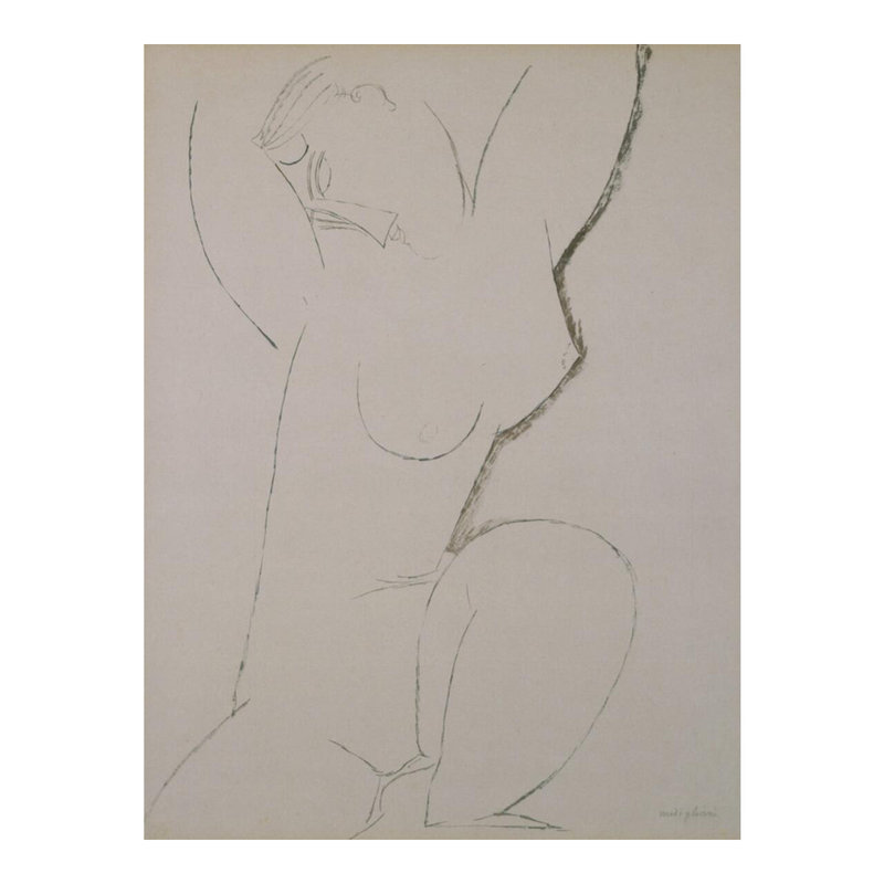 Caryatid par Amedeo Modigliani - estampe numérique, H 20 po x l 16 po