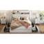 Structure grand lit avec tête de lit ergonomique, prises de courant et tablette de rangement-129891776